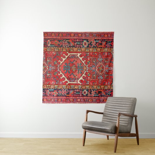 Tenture Tapis persan turc oriental antique (En situation (horizontale))