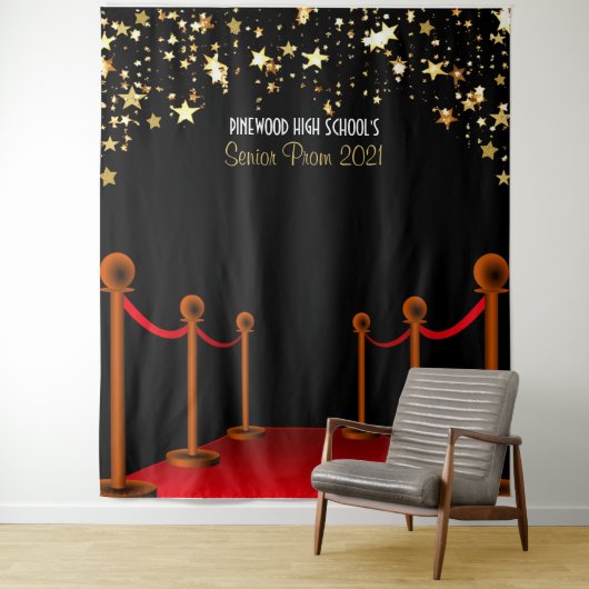 Tenture Tapis Rouge Hollywood Prom Backdrop (En situation)
