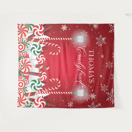 Tenture Tapiz Candyland holidays christmas banner backdrop (Devant (Horizontal))