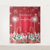 Tenture Tapiz Candyland holidays christmas banner backdrop (Devant)