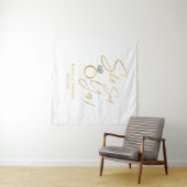 Tenture Tapiz Elle a dit Oui ! Fiancés mariage Fond banniè (En situation (horizontale))