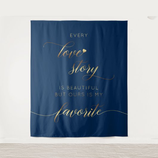 Tenture Tapiz Every Love Story Wedding Backdrop (Devant)