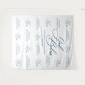 Tenture Tapiz God Bless Elegant blue photobooth backdrop (Devant (Horizontal))