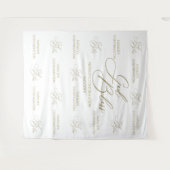 Tenture Tapiz God Bless Elegant gold photobooth backdrop (Devant (Horizontal))
