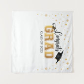 Tenture Tapiz Graduation backdrop banner Congrats GRAD Bac (Devant (Horizontal))