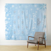 Tenture Tapiz Princess Winter Sweet 16 photobooth Backdrop (En situation (horizontale))