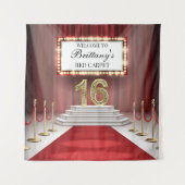 Tenture Tapiz Red Carpet 16th Birthday Backdrop banner (Devant)