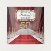Tenture Tapiz Red Carpet 50th Birthday Backdrop banner (Devant)