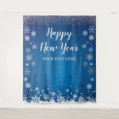 Tenture Tapiz Snow Winter Happy New Year Backdrop (Devant)