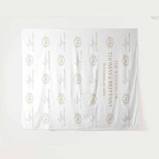 Tenture Tapiz Step and repeat backdrop wedding elegant mon (Devant (Horizontal))