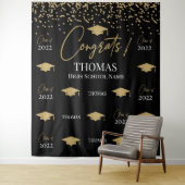 Tenture Tapiz Step and repeat Graduation Backdrop banner (En situation)