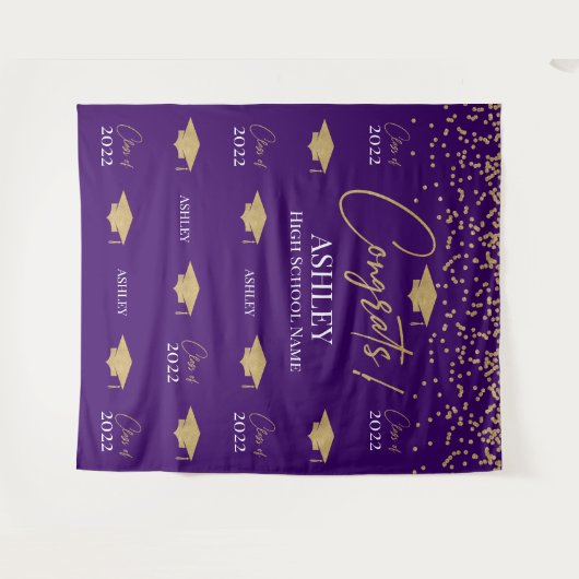 Tenture Tapiz Step and repeat Graduation Backdrop banner (Devant (Horizontal))