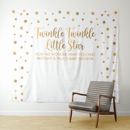 Tenture Tapiz Twinkle Twinkle Little Star Baby Shower bann (En situation (horizontale))