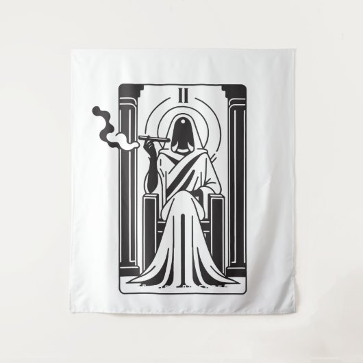 Tenture Tarot High Prestess Weight Fumer Occulte (Devant)