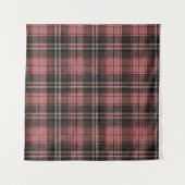 Tenture Tartan à carreaux rose rustique (Devant)
