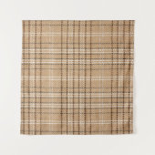 Tenture Tartan Beige : Tissu Plaid Classique. (Devant)