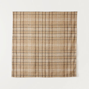 Tenture Tartan Beige : Tissu Plaid Classique.