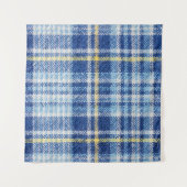 Tenture Tartan bleu et jaune ou arrière - plan plaid pour  (Devant)