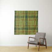 Tenture Tartan de Noël rouge et vert. (En situation (horizontale))