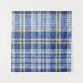 Tenture Tartan jaune bleu : Plaid tendance (Devant (Horizontal))