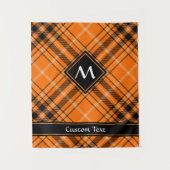 Tenture Tartan orange d'Halloween (Devant)