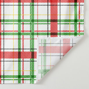 Tenture Tartan plat de Noël - Blanc