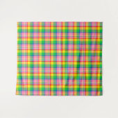 Tenture Tartan vert rose (Devant (Horizontal))