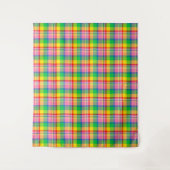 Tenture Tartan vert rose (Devant)