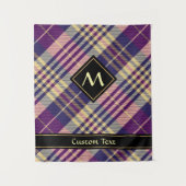 Tenture Tartan Violet, Or et Bleu (Devant)