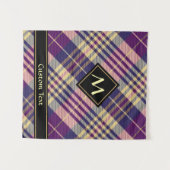 Tenture Tartan Violet, Or et Bleu (Devant (Horizontal))