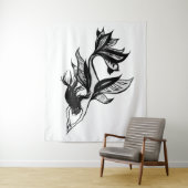 Tenture Tatouage à la sirène Tatoue Tirage d'encre ombrée (En situation)