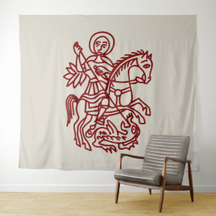 Tenture Tatouage d'héritage de croix de Jérusalem de drago
