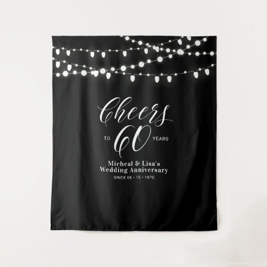 Tenture Tchin-tchin pour 60 ans - 60e anniversaire de mari (Devant)