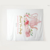 Tenture Tea Party | Dorsales de Fête des mariées rose (Devant (Horizontal))