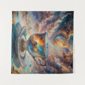 Tenture Teacup Galaxy avec reflet de la figure éthérique (Devant (Horizontal))