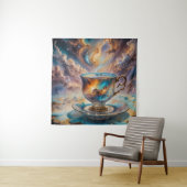 Tenture Teacup Galaxy avec reflet de la figure éthérique (En situation)
