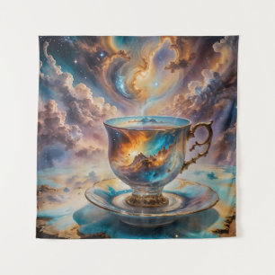 Tenture Teacup Galaxy avec reflet de la figure éthérique