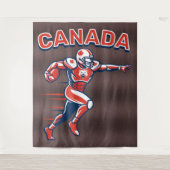 Tenture Team Canada Football Dynamic Patriotic Athlete Art (Devant)