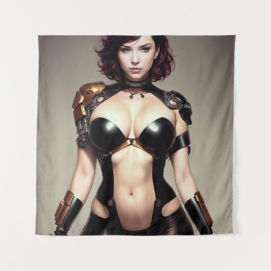 Tenture Techpunk Lara (Devant)