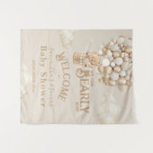 Tenture Teddy Bear Balloon Bearly Wait Baby shower bienven (Devant (Horizontal))