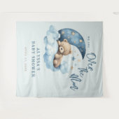 Tenture Teddy Bear Over the Moon Baby shower (Devant (Horizontal))