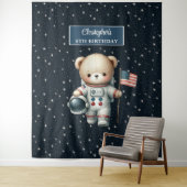 Tenture Teddy Bear sur mesure Astronaut Anniversaire (En situation)