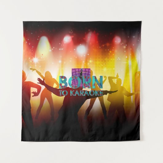 Tenture TEE Né pour le Karaoke (Devant)