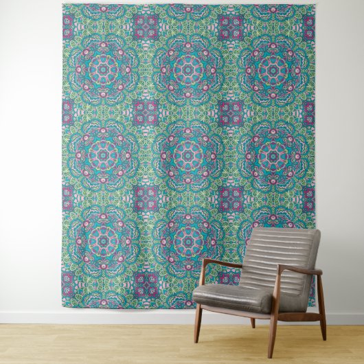 Tenture Teintures Et Purples Mandala (En situation)