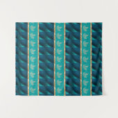 Tenture Télégant Tendance Turquoise (Devant (Horizontal))