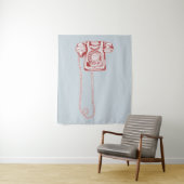 Tenture téléphone à cadran rotatif des années 80 (En situation)