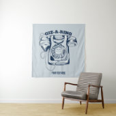 Tenture Téléphone rotatif Bleu (En situation)