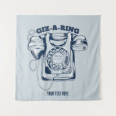 Tenture Téléphone rotatif Bleu (Devant)