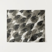 Tenture Tempête de poissons (Devant (Horizontal))