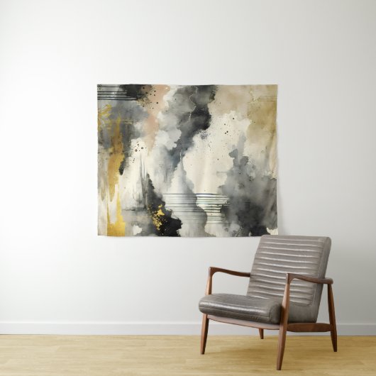 Tenture Tempête d'or (En situation (horizontale))